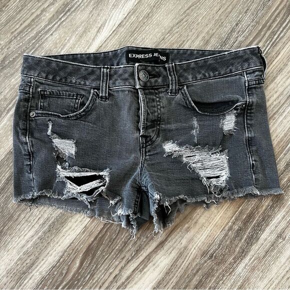 Express Distressed Shorts - Picture 1 of 4